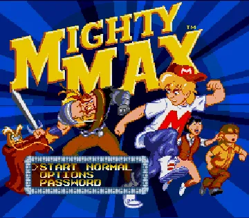 Adventures of Mighty Max, The (Europe) screen shot title